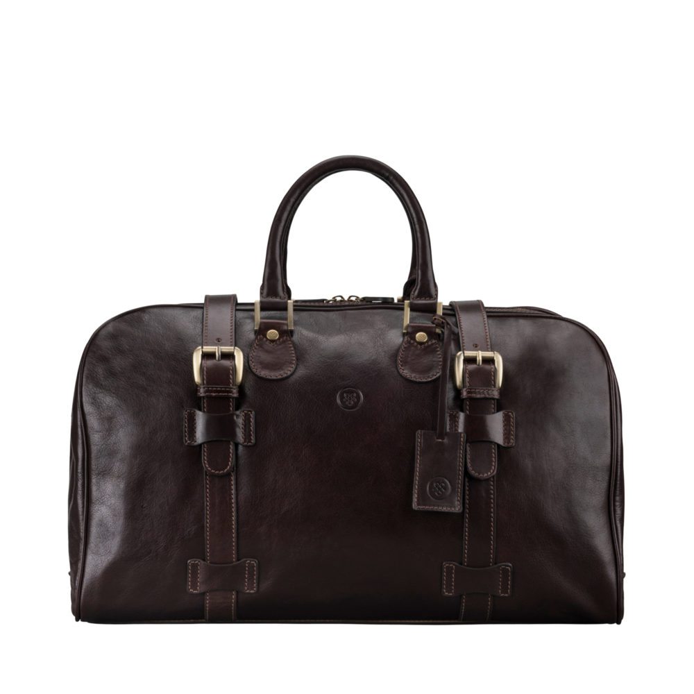Front view of FleroM in Chocolate Brown Leather by Maxwell Scott