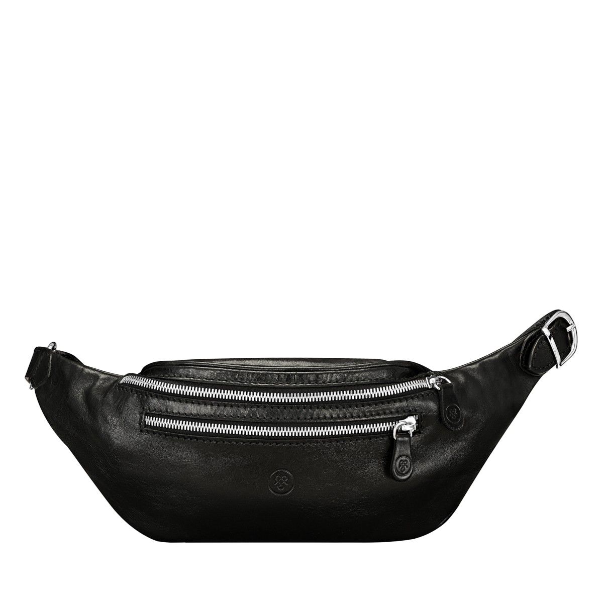 fashionable black bum bag