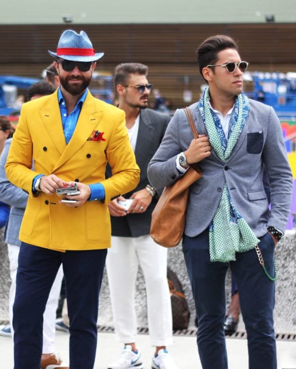 Italian Men in colourful suits