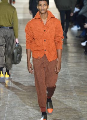 Male Model on Cat Walk during Missoni Show