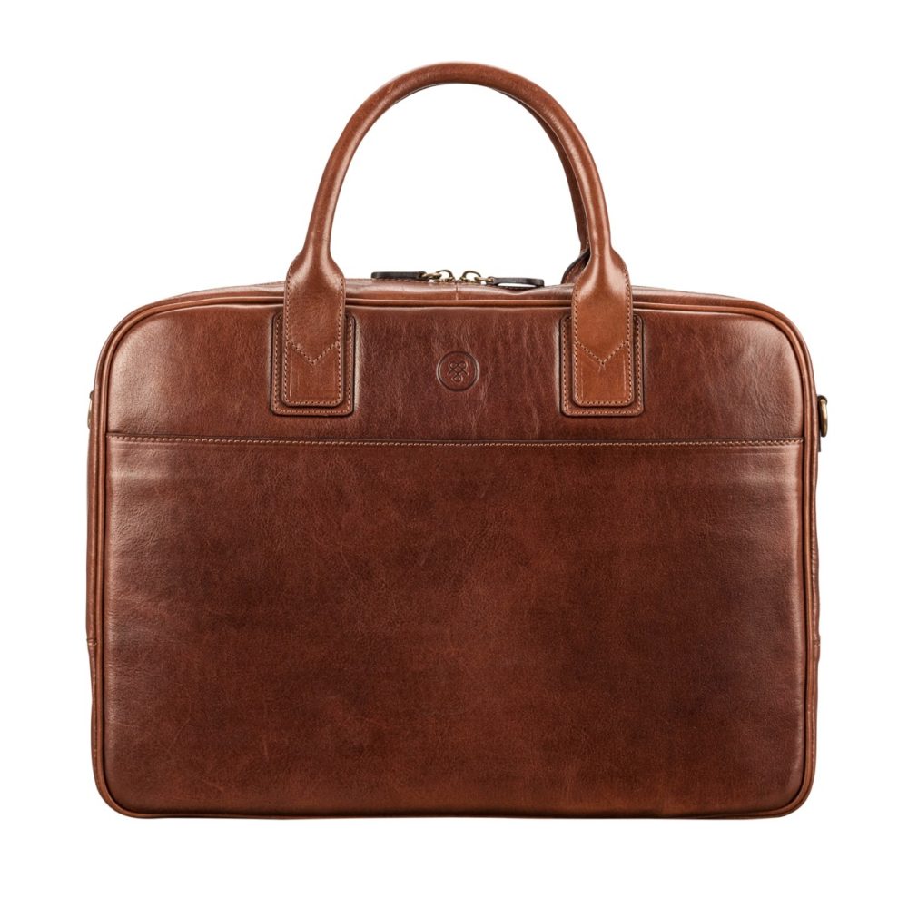 tan leather laptop soft briefcase