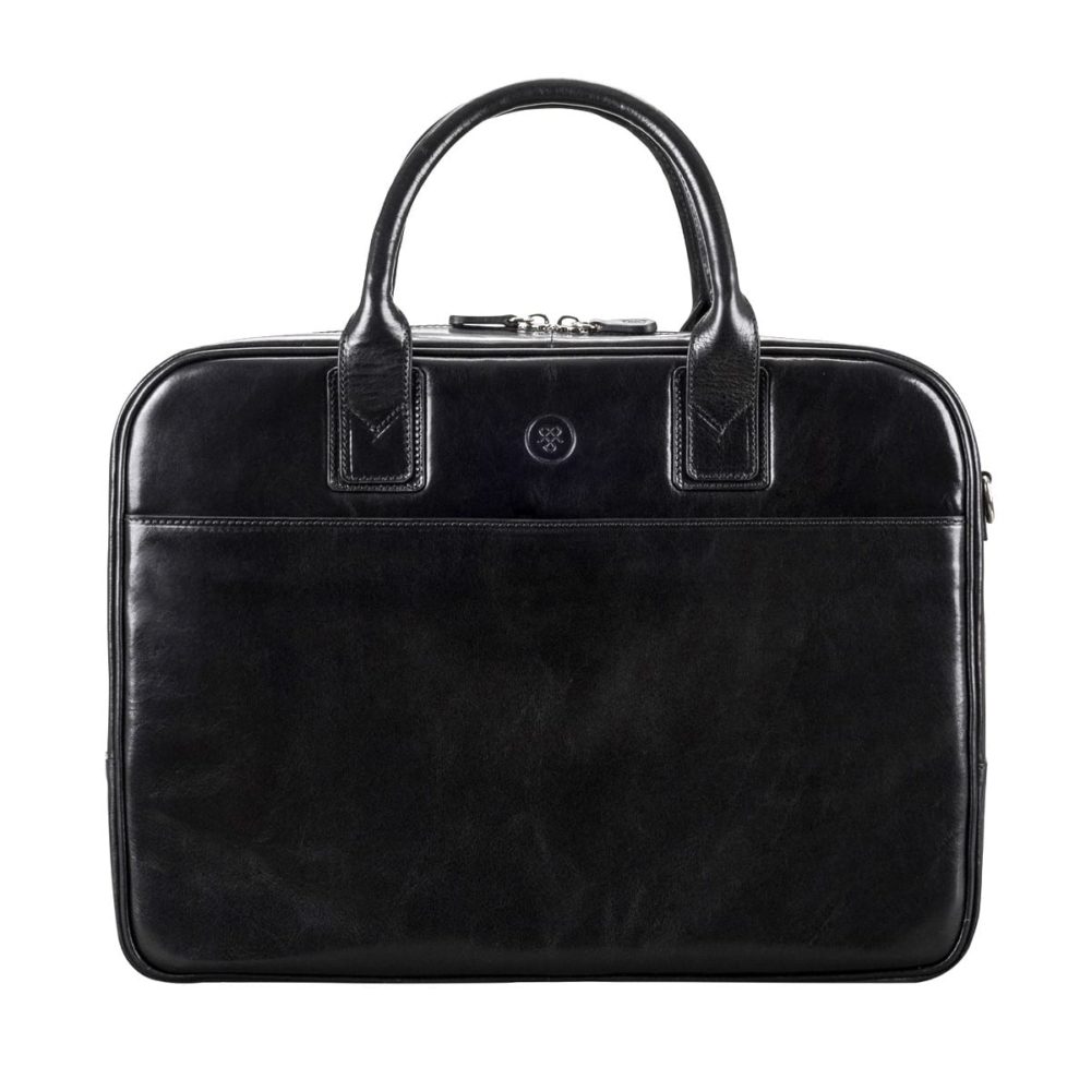 calvino italian leather business bag
