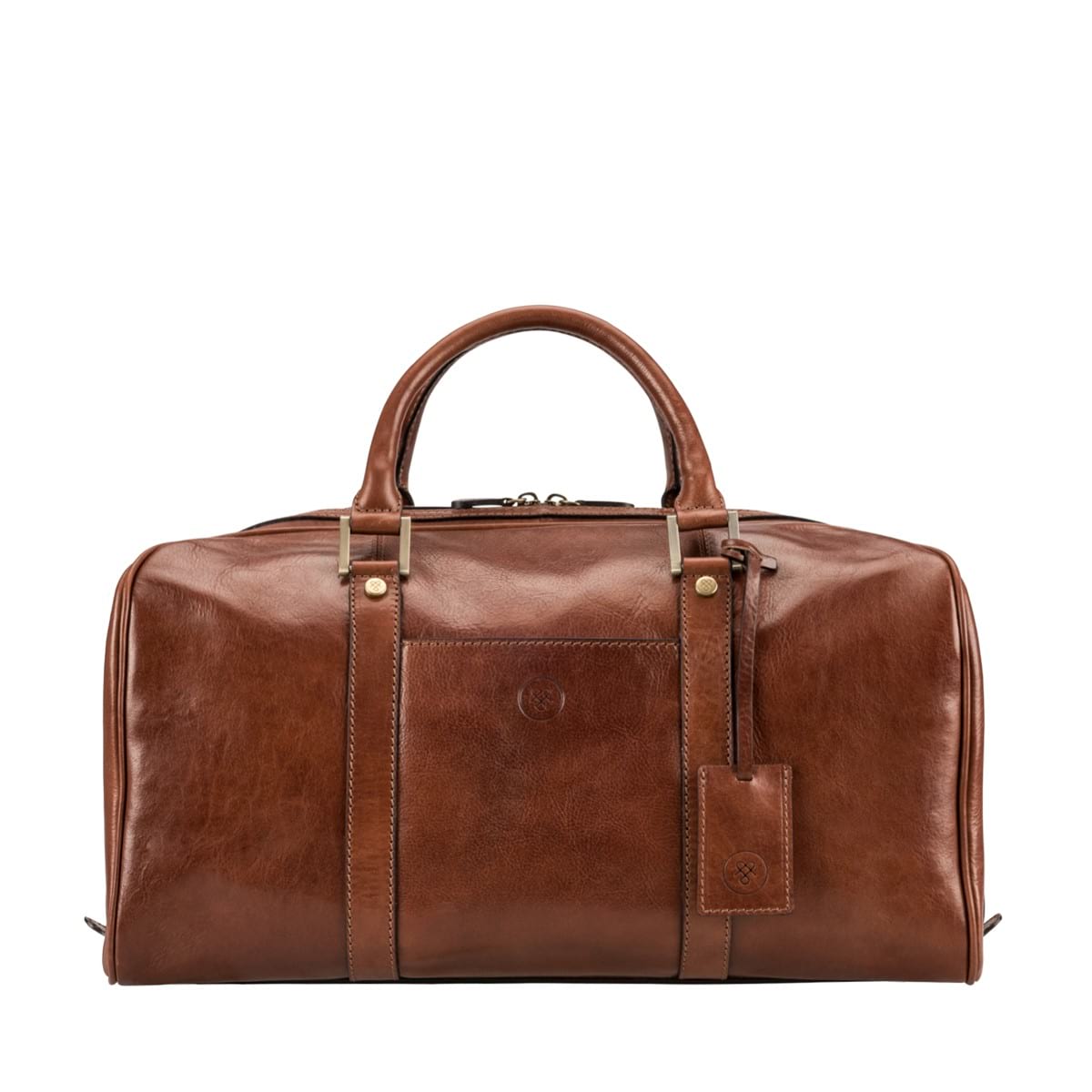 tan leather cabin sized holdall