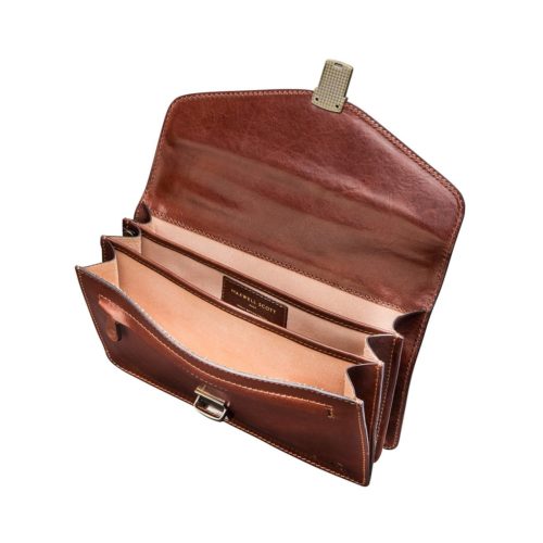 tan leather men's clutch bag