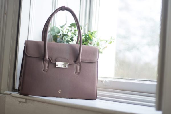 taupe leather womens handbag