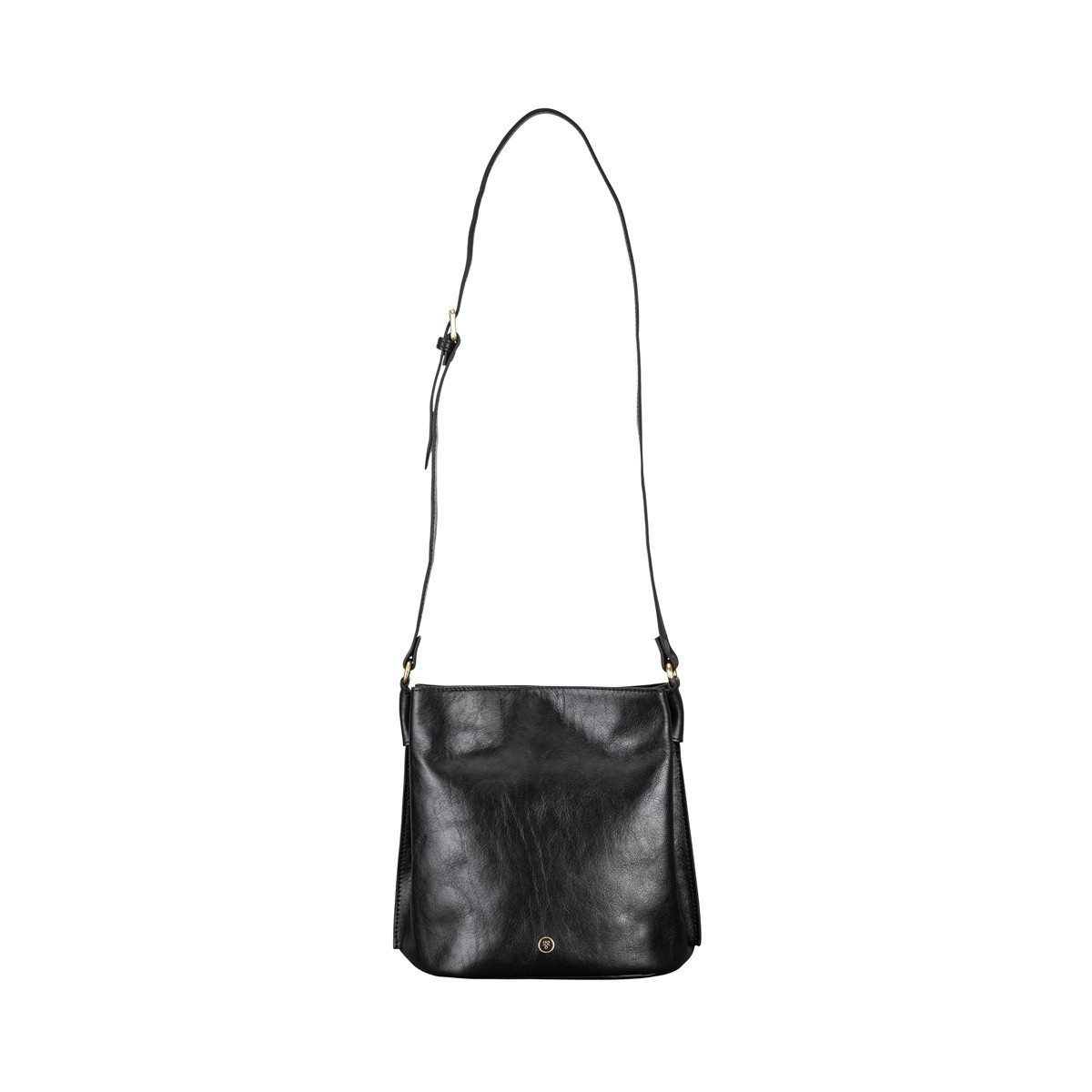 black leather shoulder bag