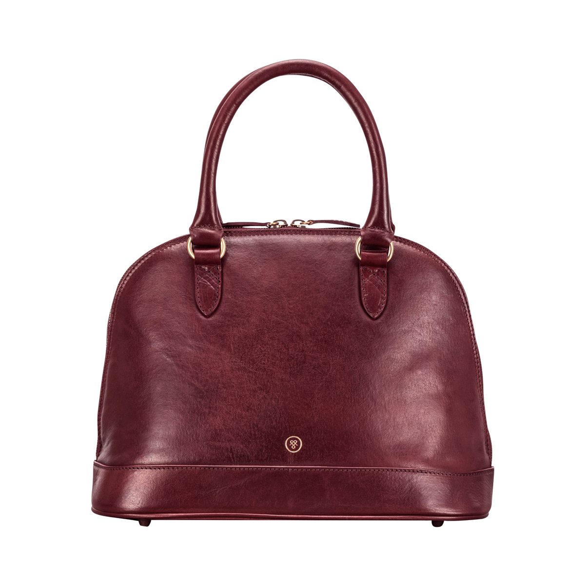 womens classic handbag in wine leather