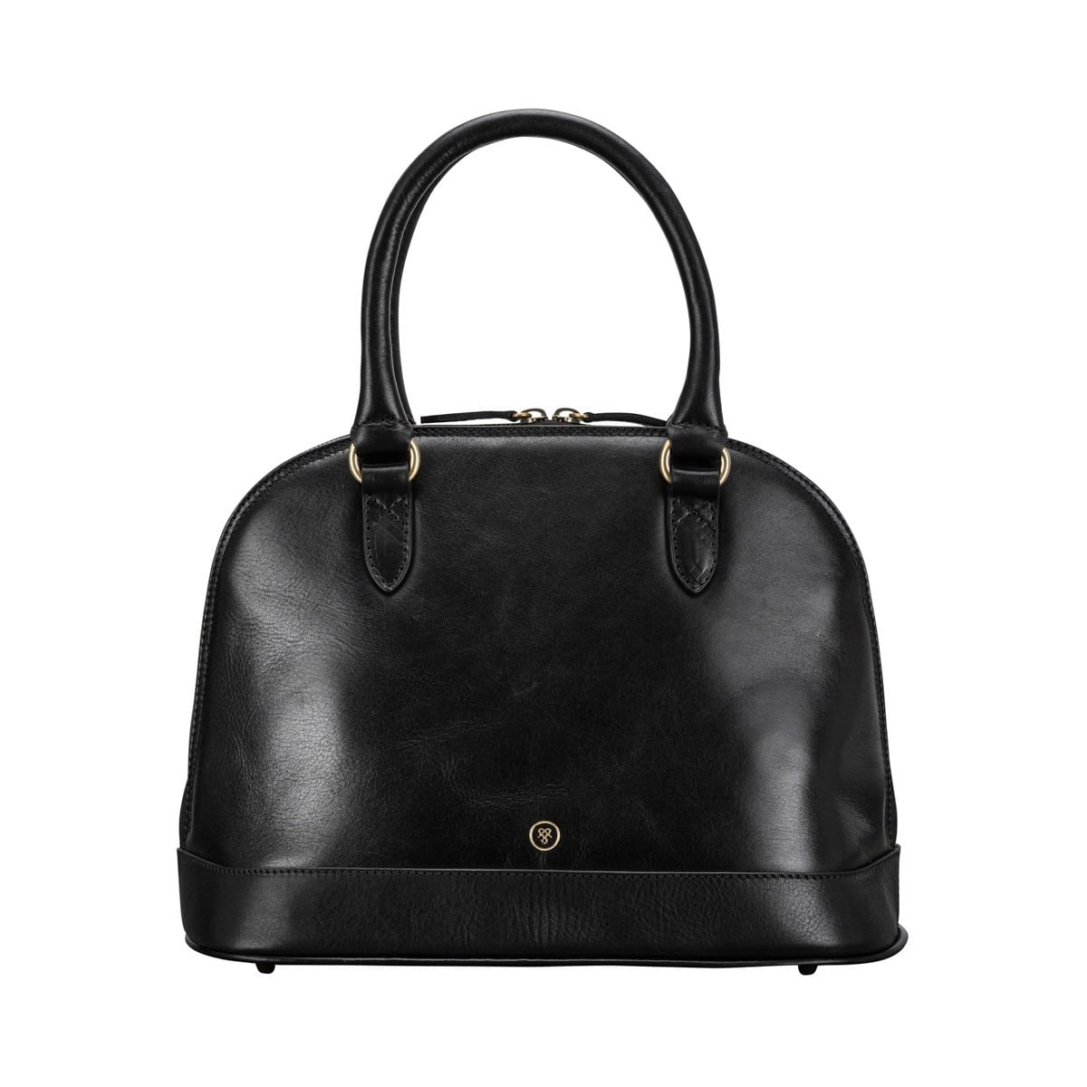 womens classic handbag in black leather