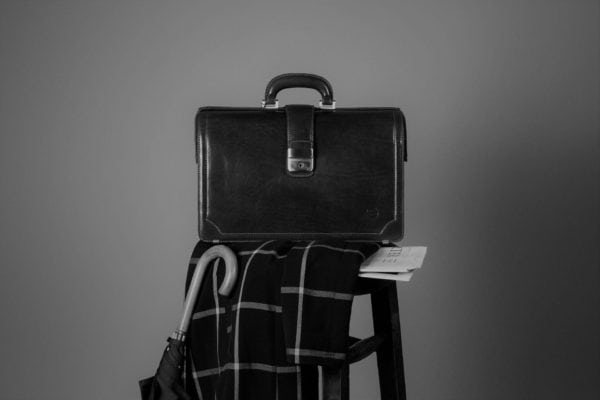 British leather goods brand heritage expressed through timeless briefcase design
