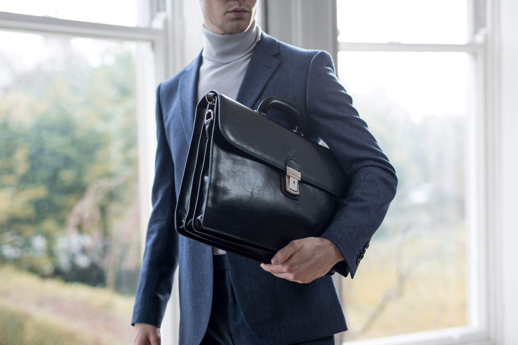 Traditional Italian craftsmanship behind a Maxwell-Scott leather briefcase