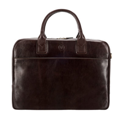 calvino italian leather business bag