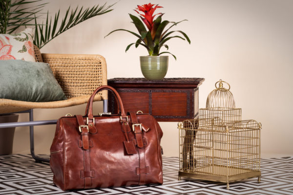 leather travel bag