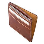 Marco Leather Credit Card Holder in Chestnut Tan