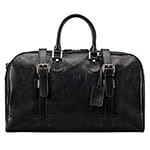 FleroM in Black Leather Luggage bag