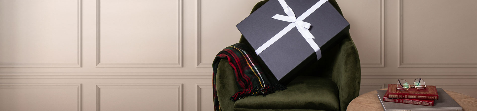 Gift Wrapped on a green chair