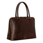 The Fiorella Briefcase Bag in Chocolate Brown