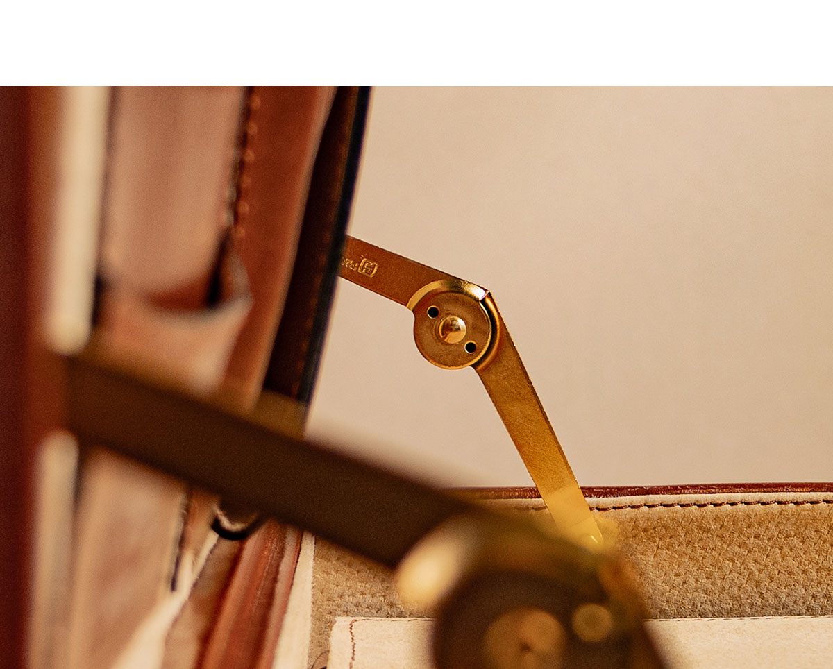 Italian leather attaché case, classic design