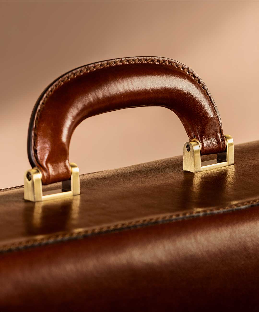handle from leather suit garment bag