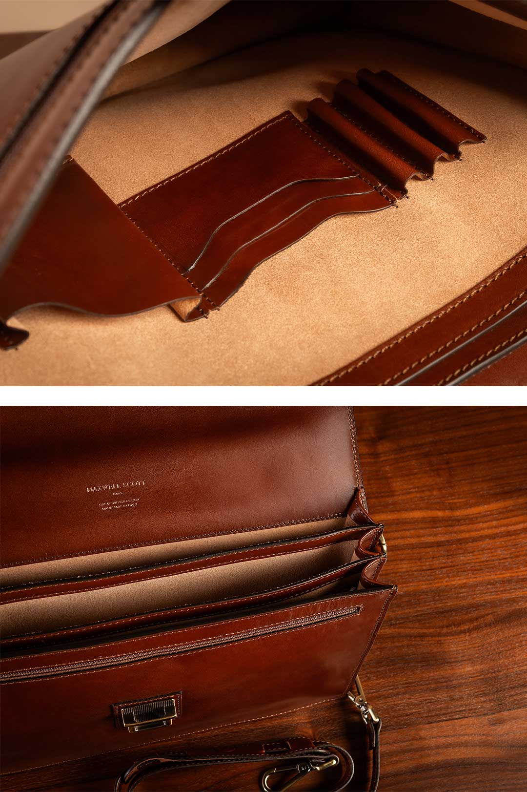 fine quality details for luxury briefcases