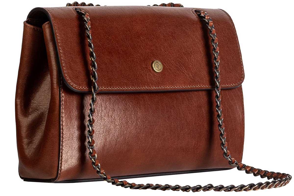 Best Tan Brown Leather Classico Chain Handbags