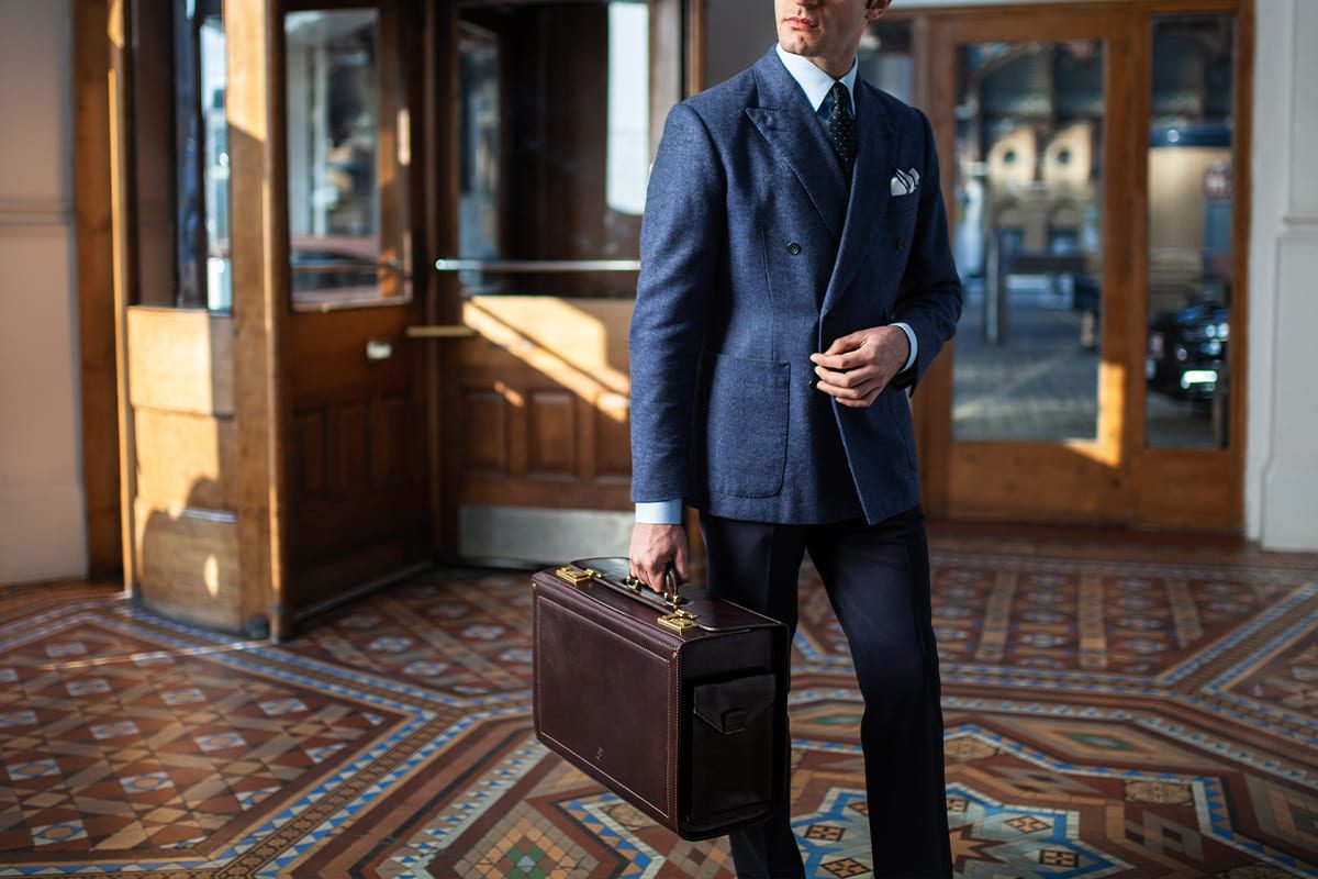 dark brown high quality leather catalog case