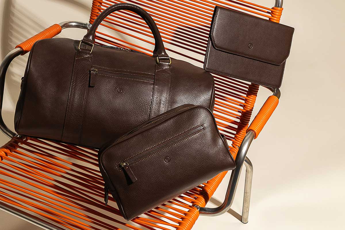 luxury best leather luggage set for men