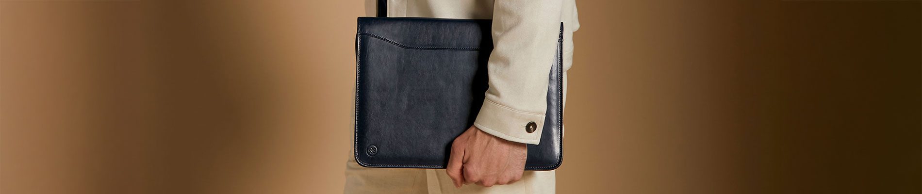 luxury mens leather conference folder