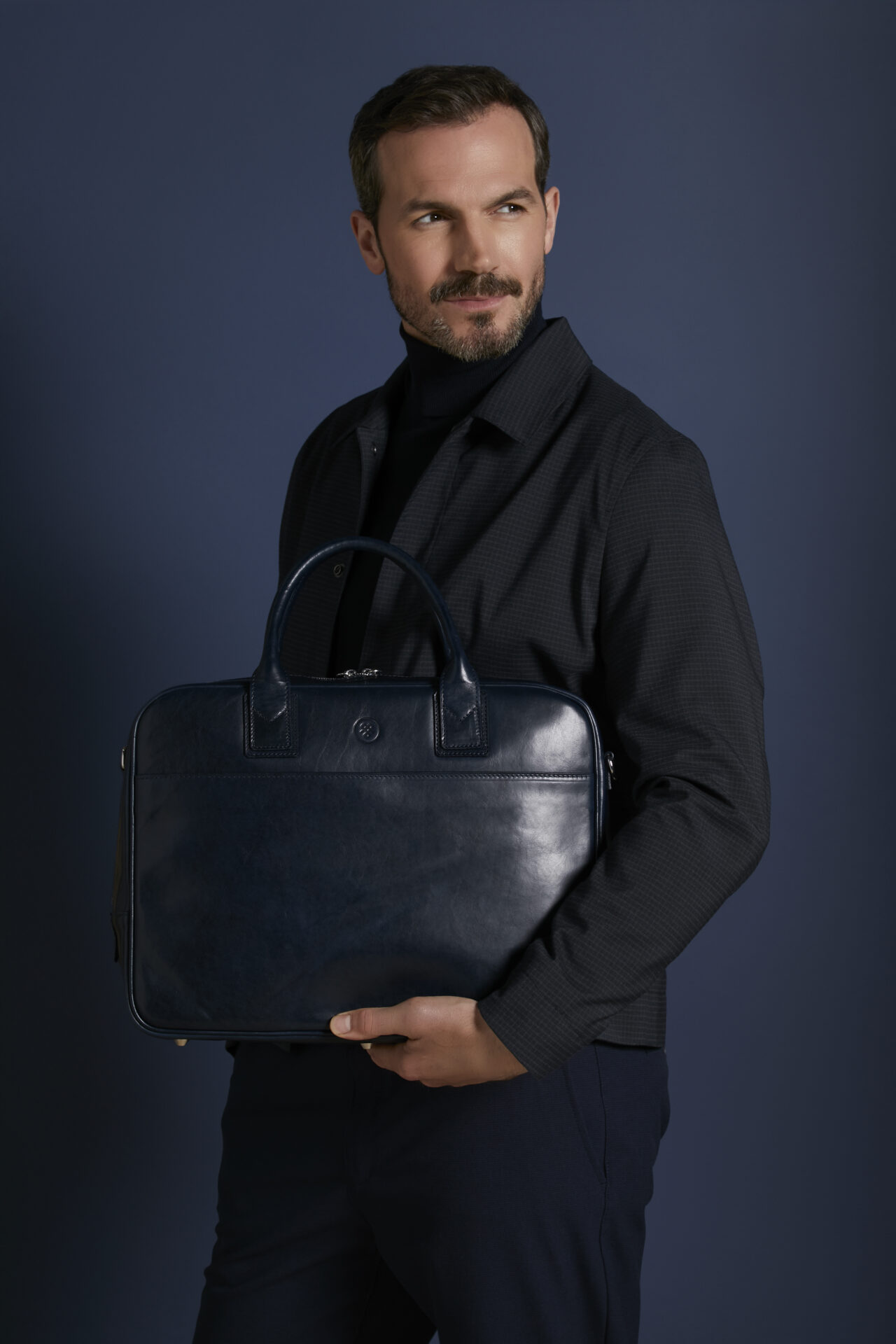 Maxwell-Scott briefcase crafted from premium full-grain Italian leather