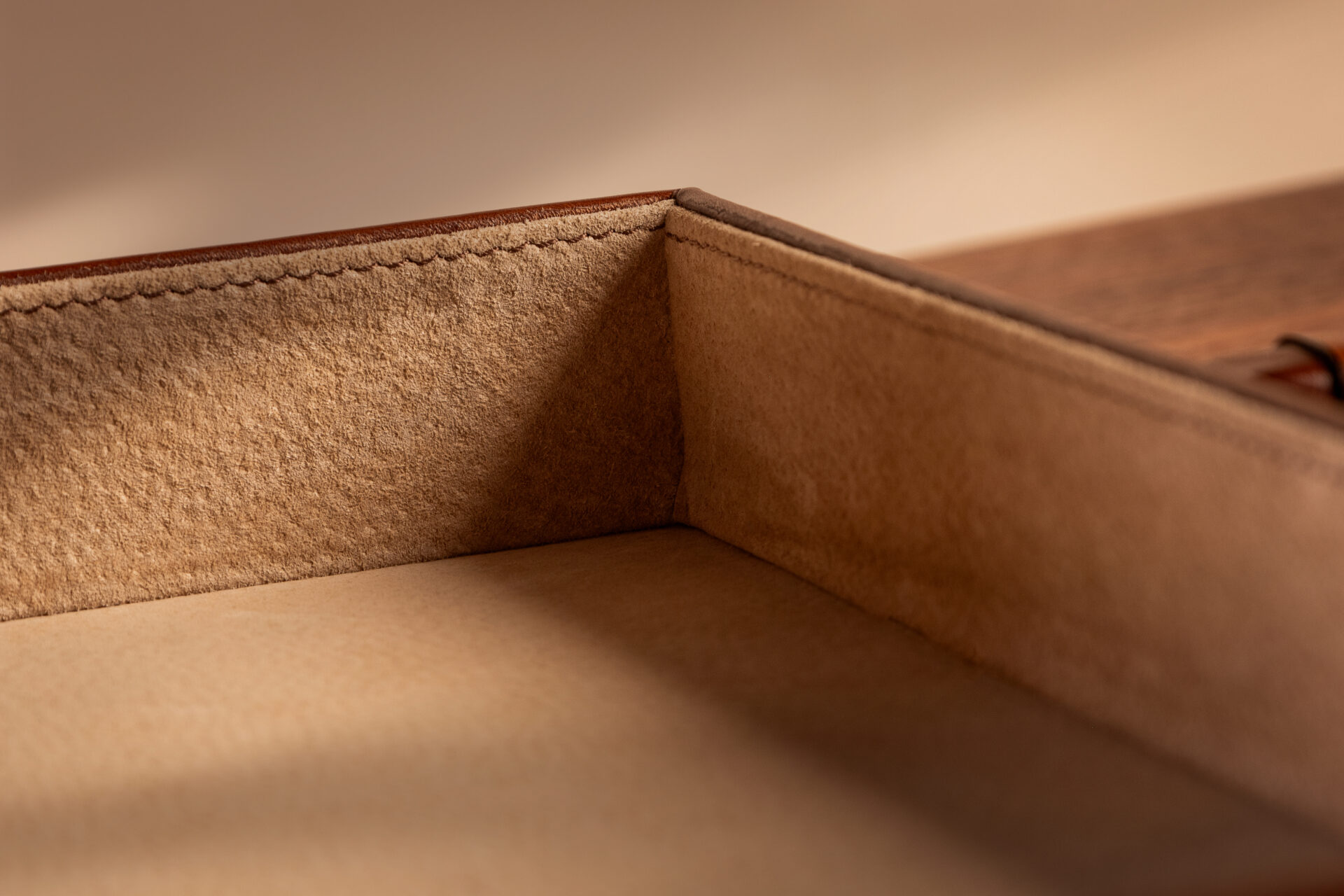 Classic attaché briefcase with disciplined proportions