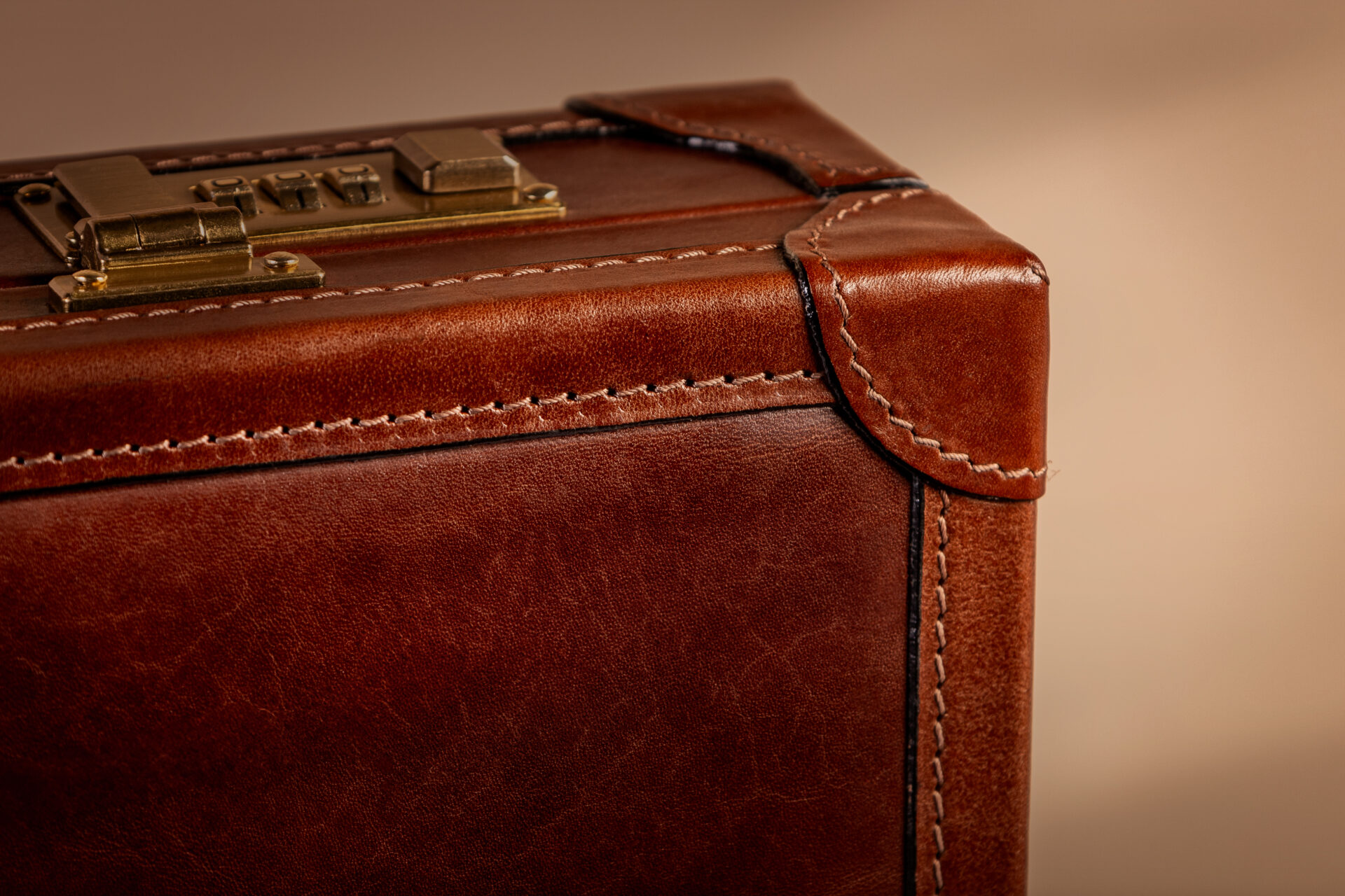 Italian leather attaché in classic business setting