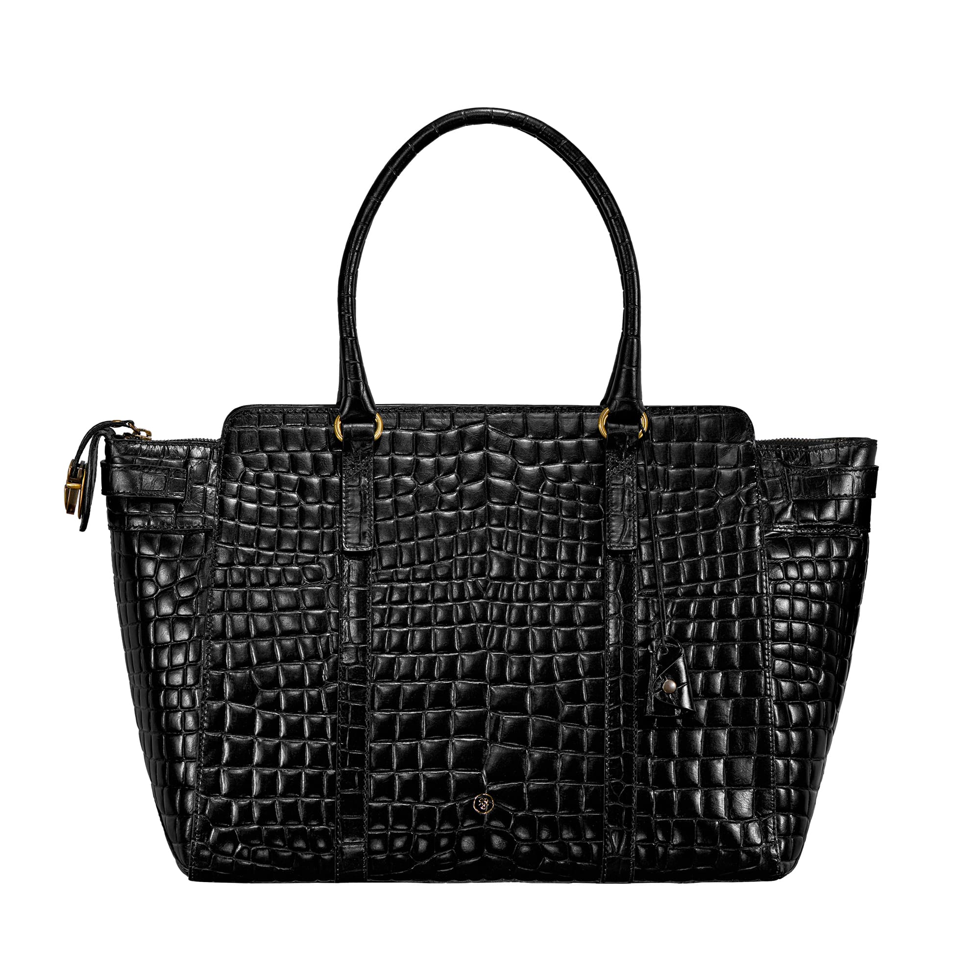 Cento Croco Italian Leather Business Tote