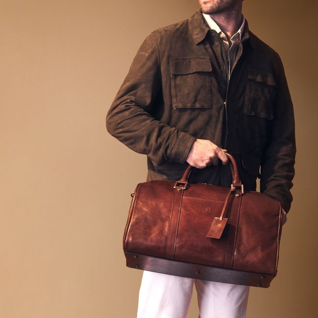 Mackintosh ハンガー9本セット　made in italy 42 Flero S Men's Italian Leather Small Holdall - Maxwell-Scott {c}