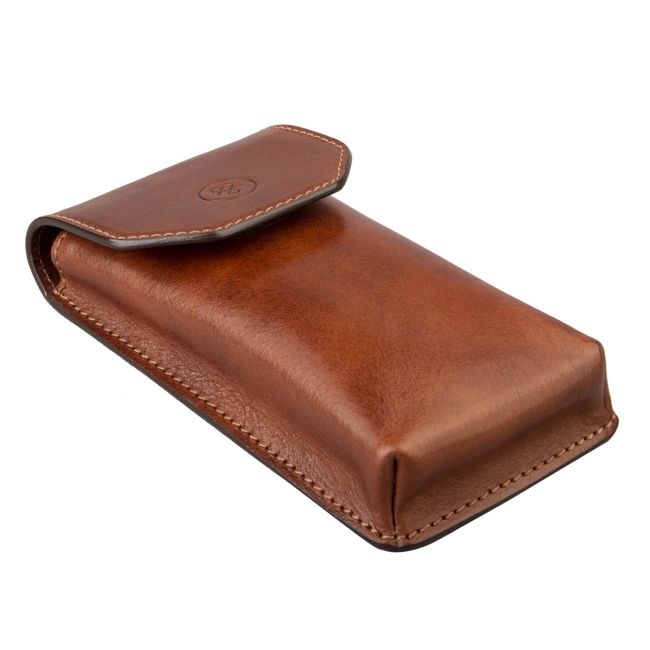 Gabbro Men's Italian Leather Glasses Case - Maxwell-Scott {c}