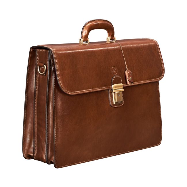 ナチュラルレザー　briefcase Paolo Large Leather Laptop Briefcase 17” | Men's Business Case