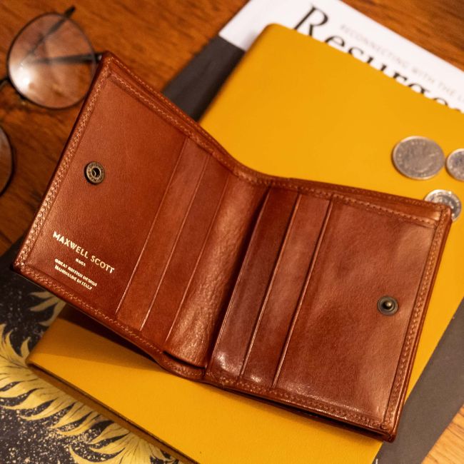 Rocca Men's Leather Bifold Wallet with Coin Pocket - Maxwell-Scott {c}