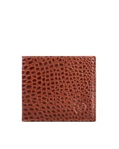tan mock croc leather wallet