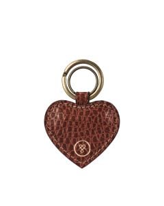 Italian faux tan croco leather key ring