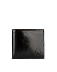 Men's minimalist best quality black leather wallet 