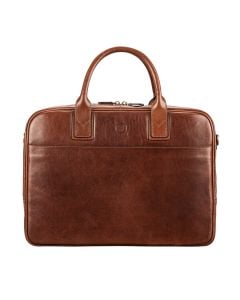 premium men's tan leather briefcase for macbook 