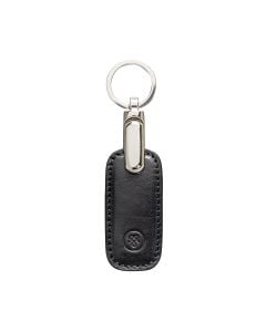 black leather keyring