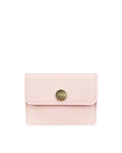 pink leather business card holder