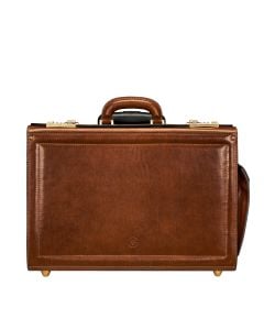 Leather attache briefcase 2025