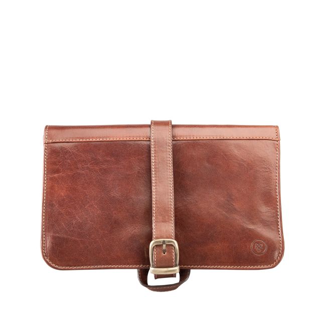 Mens leather hanging toiletry bag new arrivals
