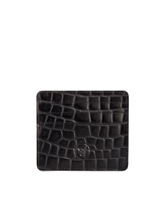 croc leather card case