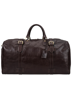 حقيبة سفر كبيرة للرجال من الجلد الأسود عالي الجودة