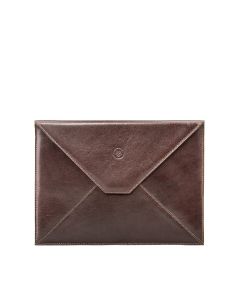 étui enveloppe pour iPad Mini en cuir chocolat