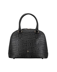 mock croc leather handbag