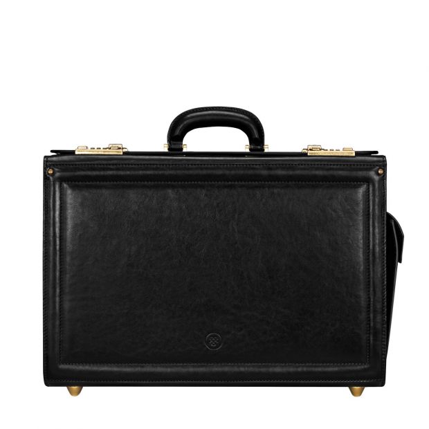 New High Quality Faux Leather Pilot Business Executive Briefcase Laptop Work Bag 
