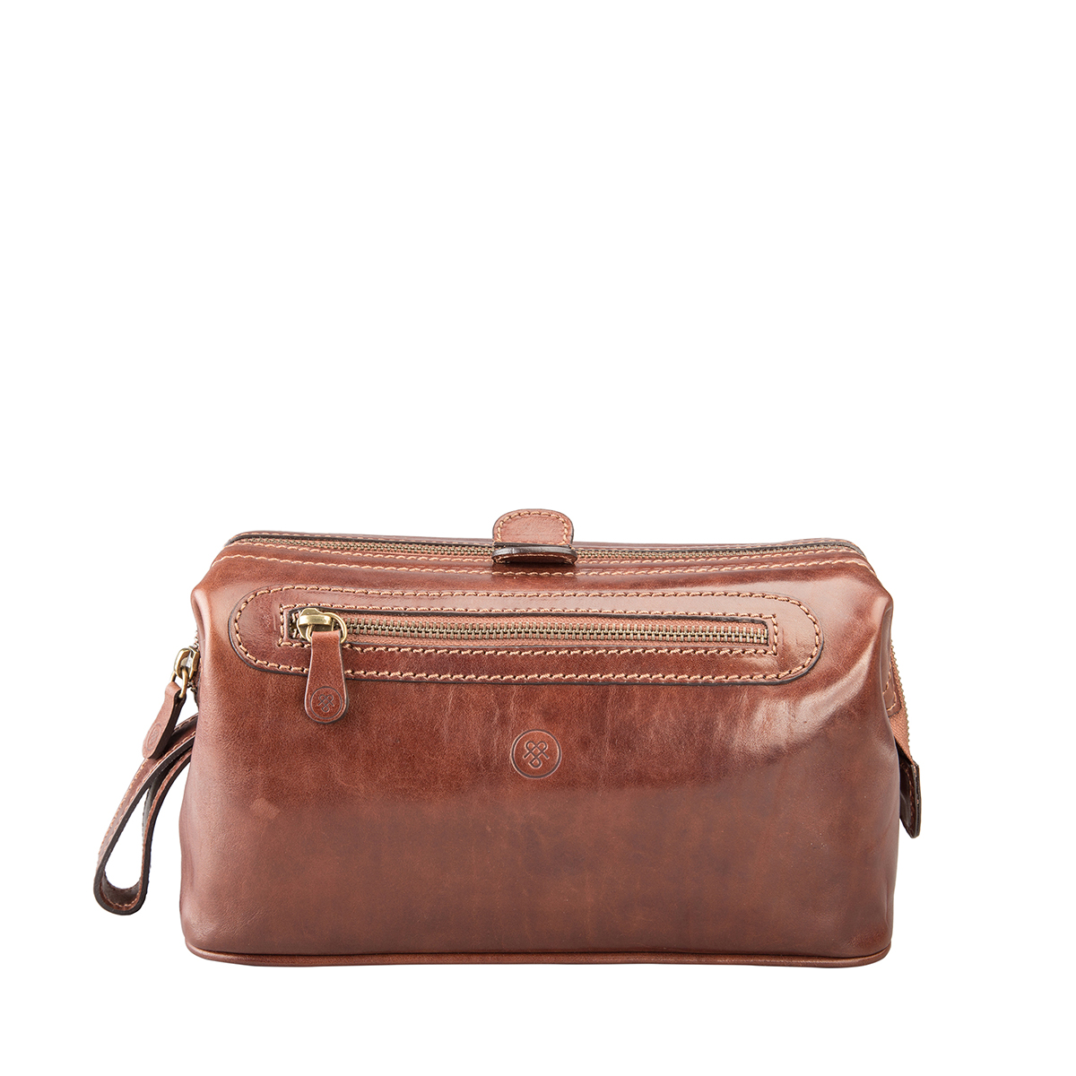 Duno Large Large Italian Leather Wash Bag