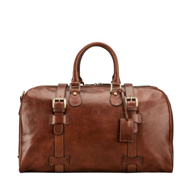 Flero Medium ' s Fine Italian Leather Weekend Bag